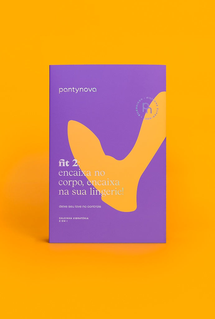 Calcinha vibratória Fit2, com controle remoto para casais, foto verso da embalagem da calcinha que vibra | Sex Shop Produtos Eróticos Online pantynova